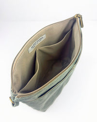 Sage Green Waxed Canvas Crossbody