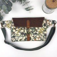 Haralson Hip Bag - Butterfly Garden (Brown flap)
