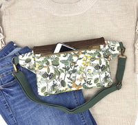Haralson Hip Bag - Butterfly Garden (Brown flap)