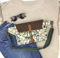 Haralson Hip Bag - Butterfly Garden (Brown flap)