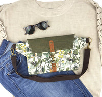 Haralson Hip Bag - Butterfly Garden (Green flap)