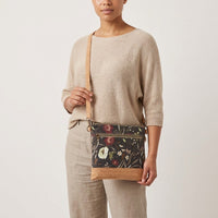 Slim Crossbody - Red, white, black floral
