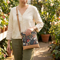 Slim Crossbody - Boho Floral and Cork