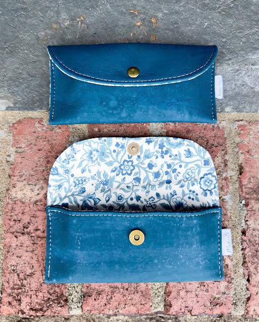 Cork Sunglass Case - Blue