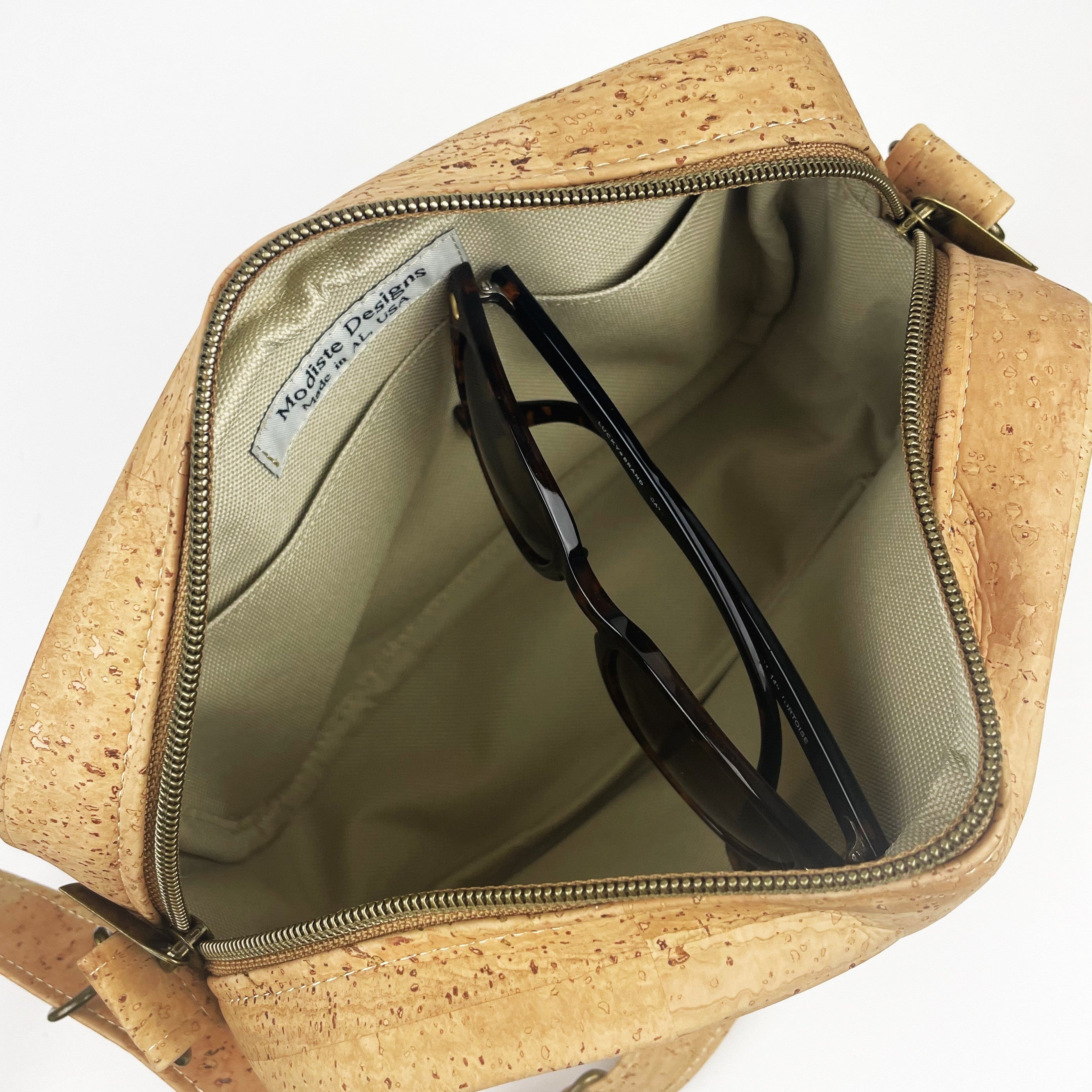 Blossom Embossed Cork Crossbody Bag