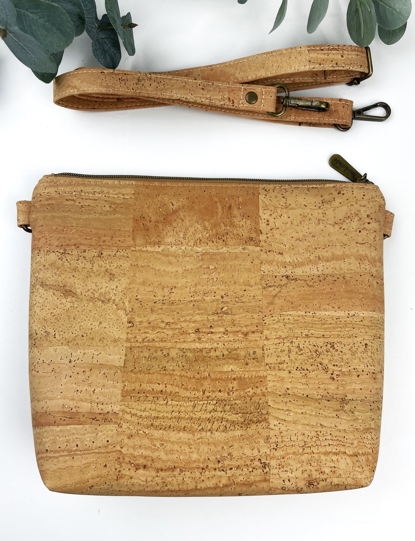 Alison Cork Crossbody Bag - Embossed Cork