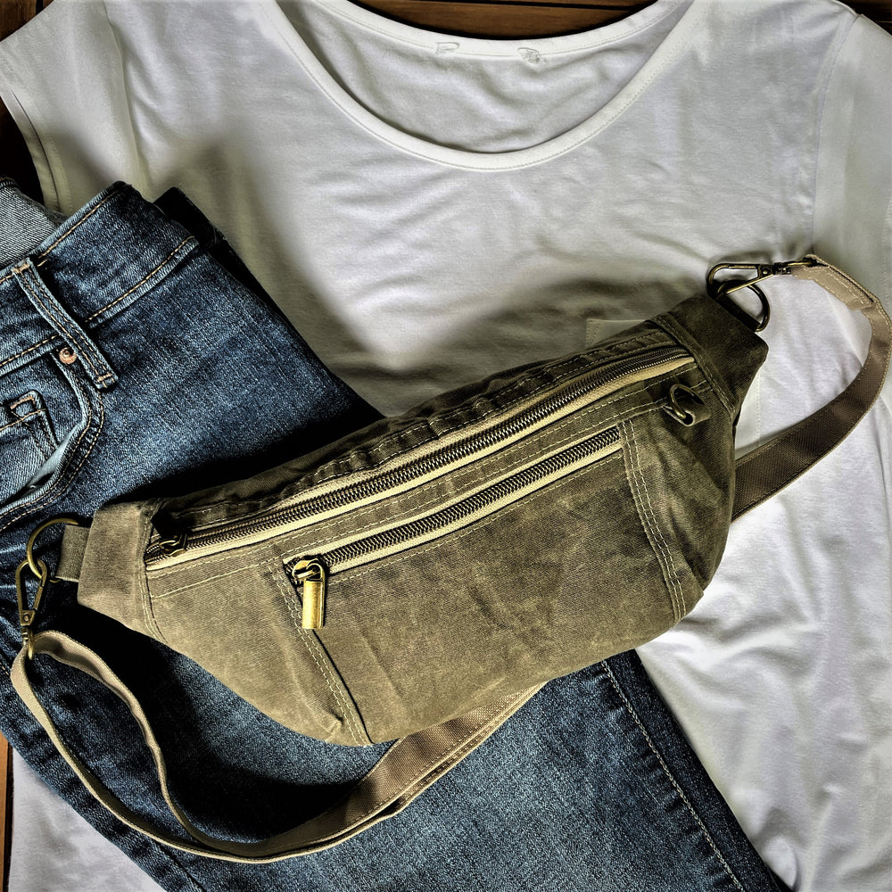 Waxed Canvas Sling Bag