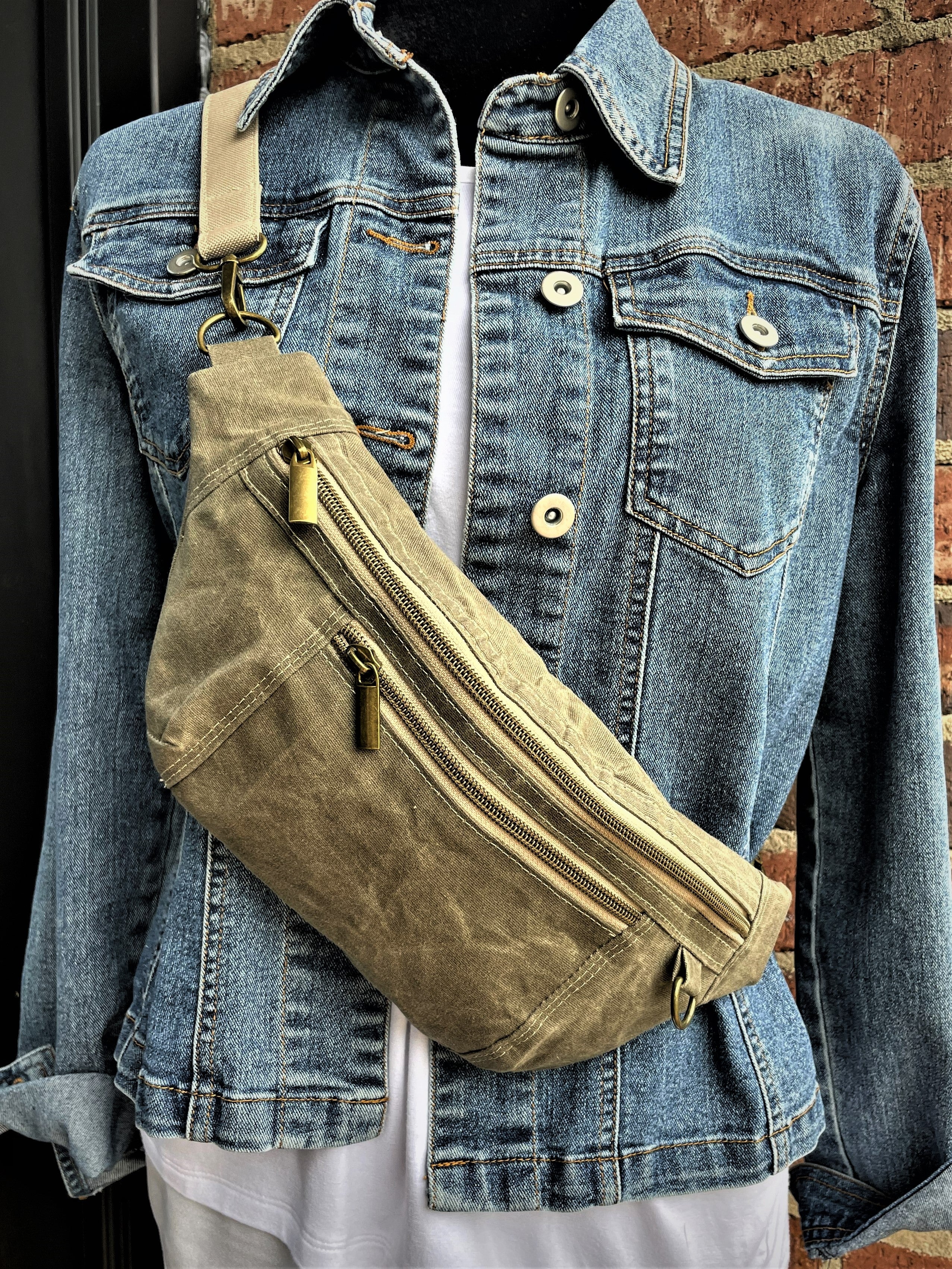 Waxed Canvas Sling Bag