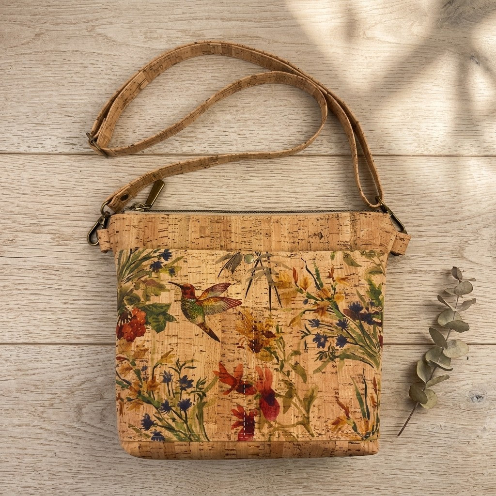 Cork Crossbody - Hummingbird