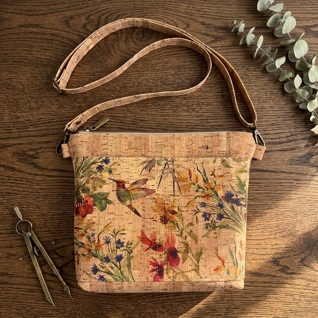 Cork Crossbody - Hummingbird