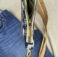 Slim Crossbody - Japanese Floral on Navy