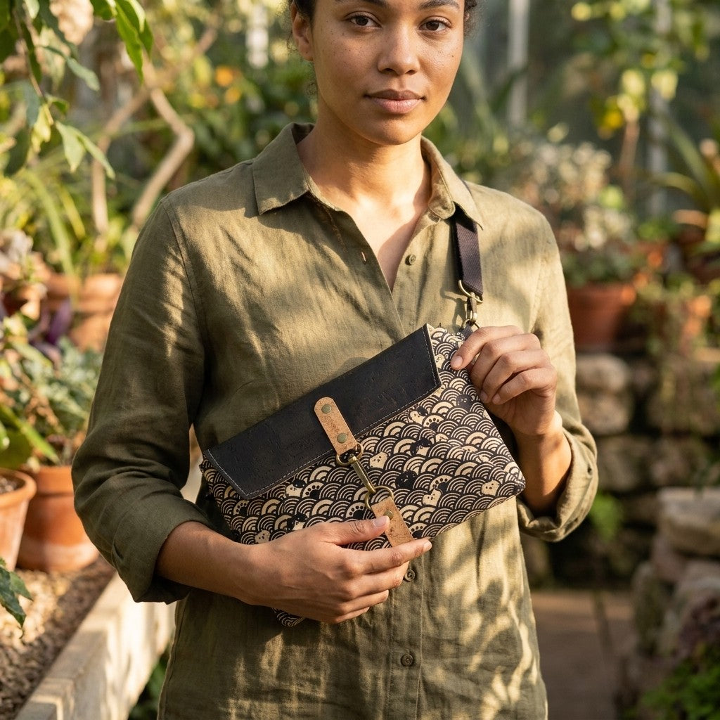 Haralson Hip Bag - Black Cats in Waves