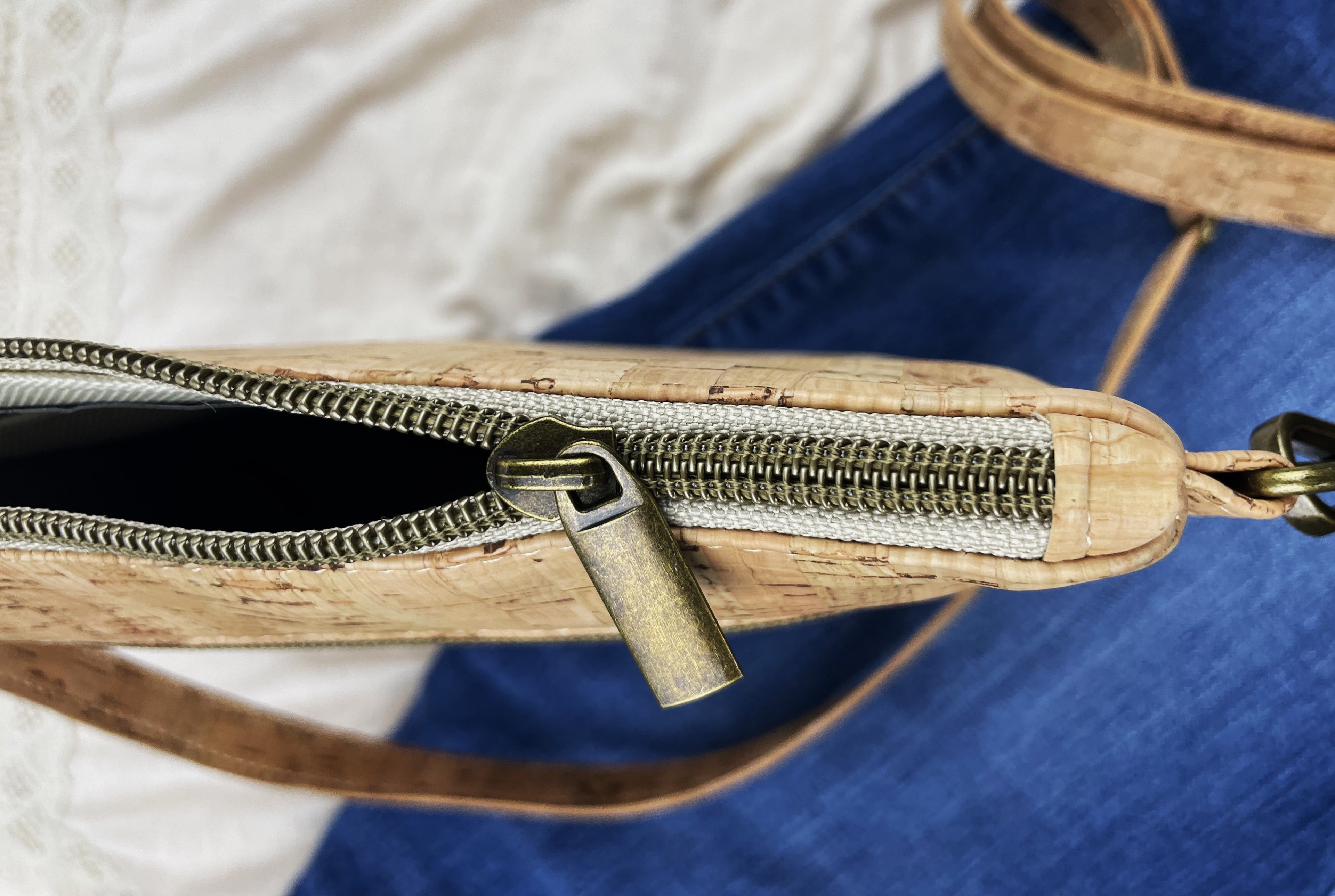 Slim Cork Crossbody Bag - Rustic