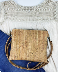 Slim Cork Crossbody Bag - Rustic