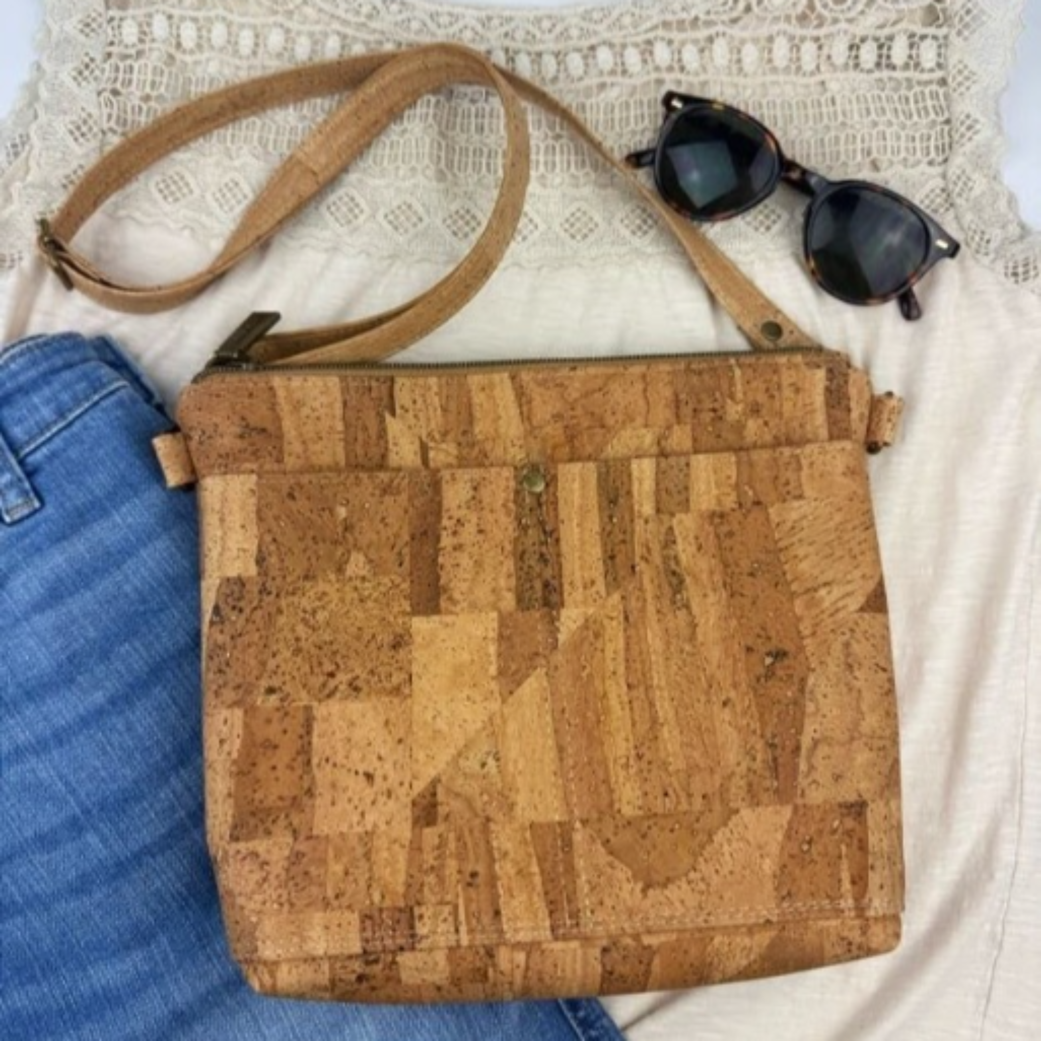 Cork crossbody bag