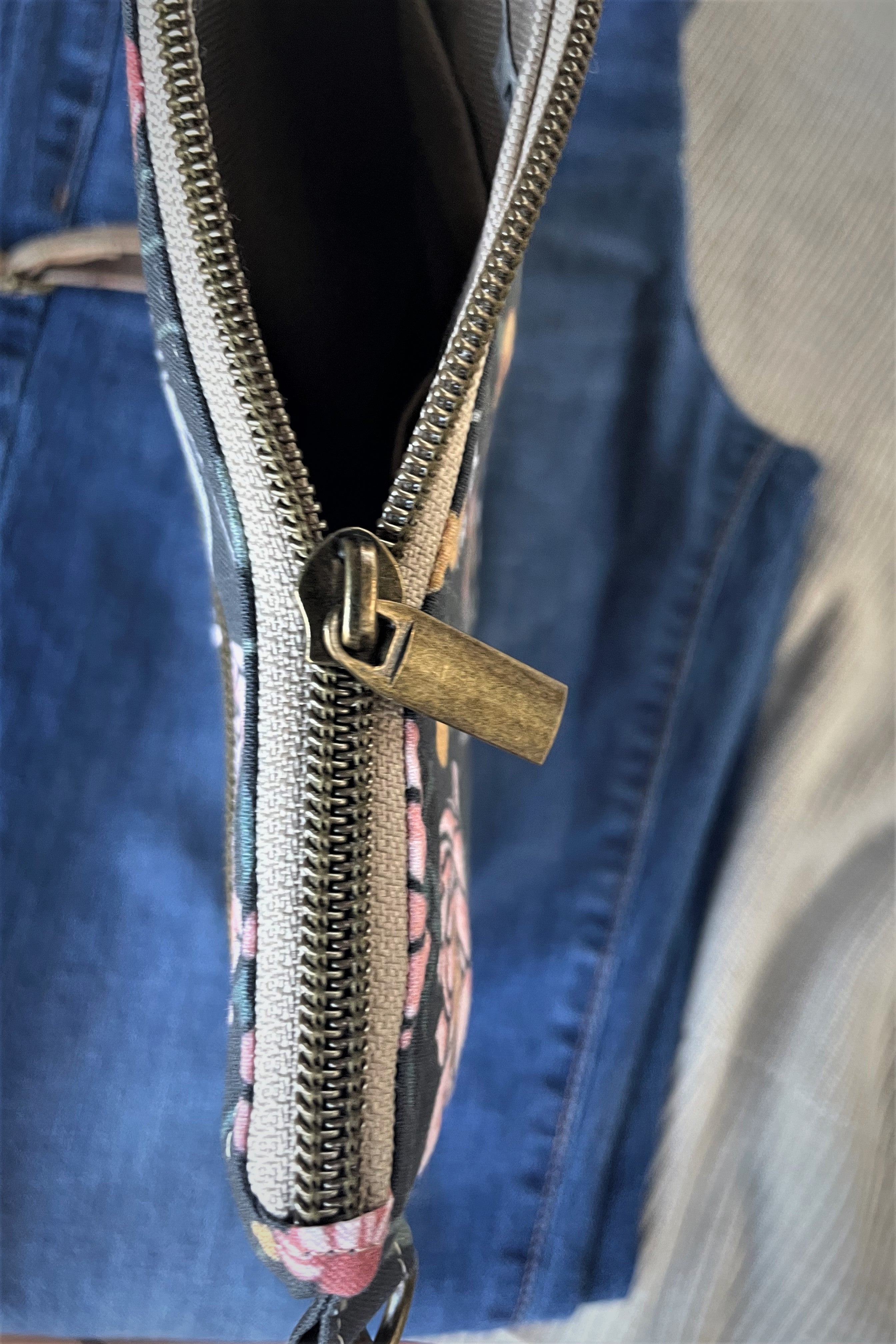 Slim Crossbody - Boho Floral and Cork