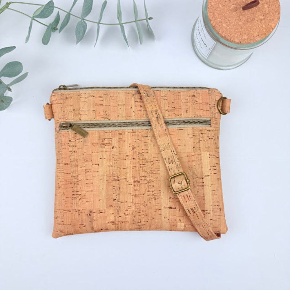 Slim cork crossbody bag