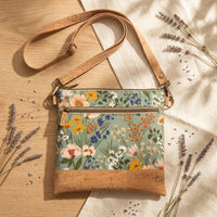 Slim Crossbody Bag - Wildflower Sage & Cork