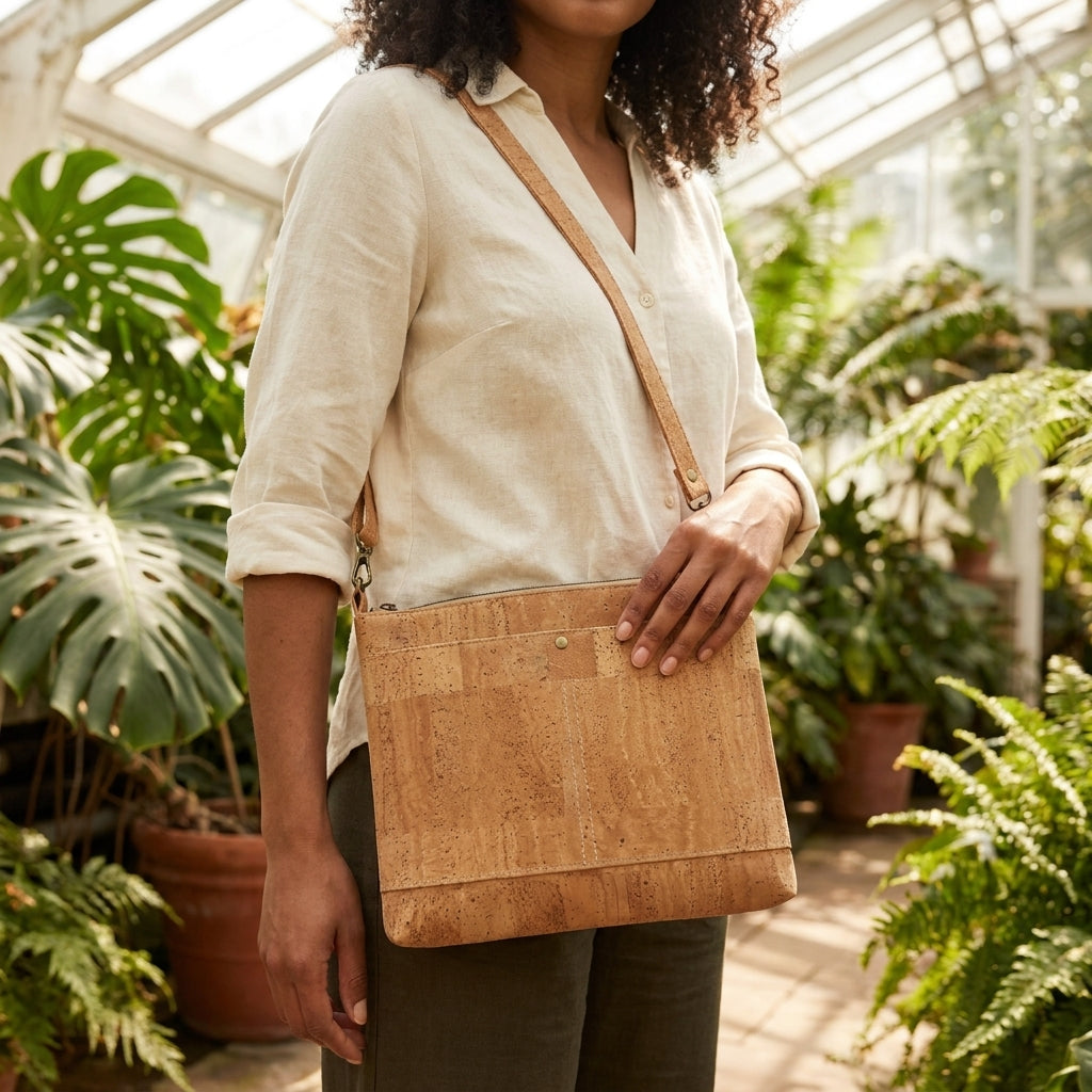 Large Cork Crossbody Bag