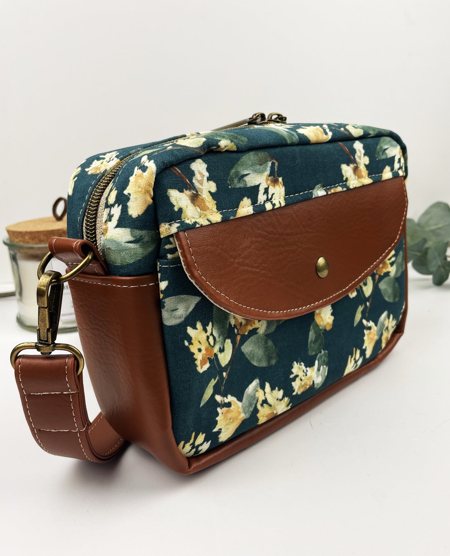 Boxy Floral Crossbody Bag