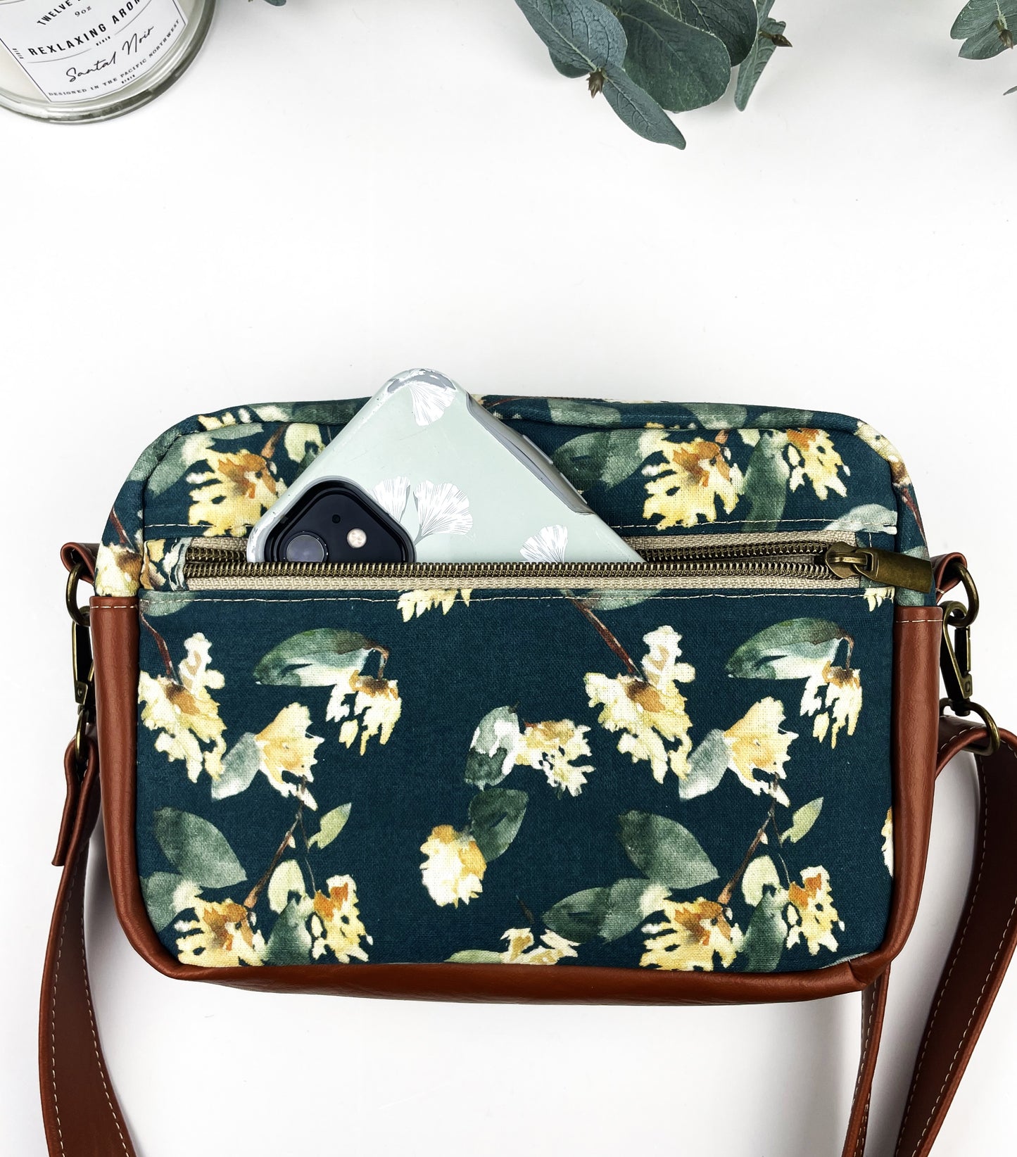 Boxy Floral Crossbody Bag