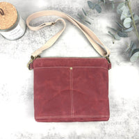 Red Waxed Canvas Crossbody