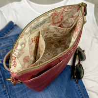 Red Waxed Canvas Crossbody