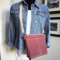 Red Waxed Canvas Crossbody