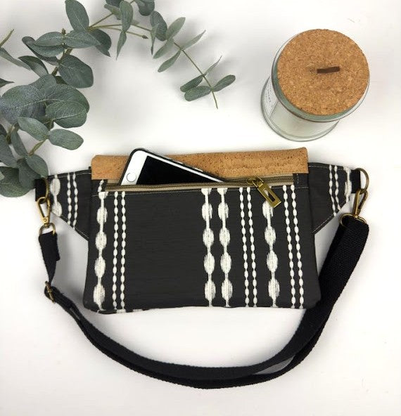 Haralson Hip Bag - Black and White Stripe