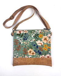 Slim Crossbody Bag - Wildflower Sage & Cork
