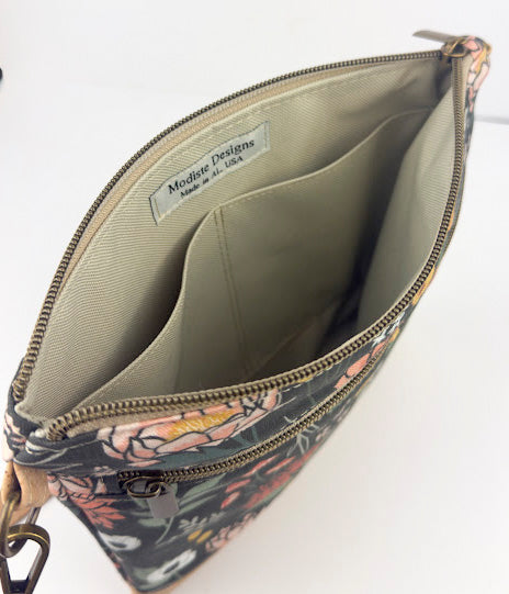 Slim Crossbody - Boho Floral and Cork
