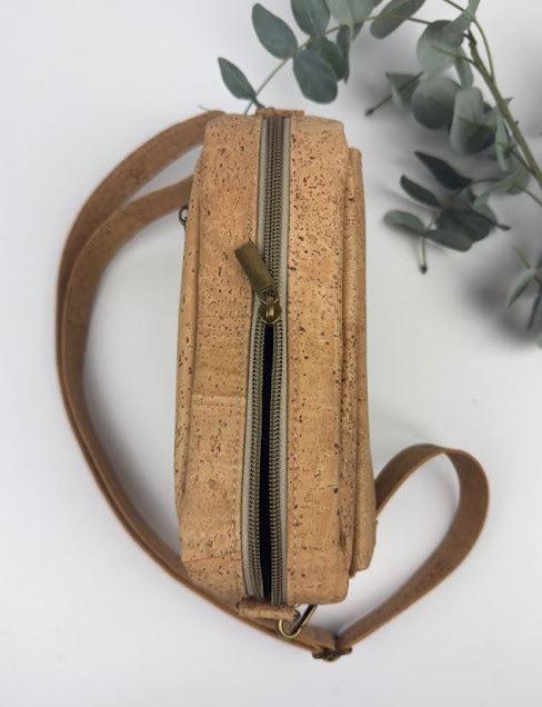 Blossom Embossed Cork Crossbody Bag