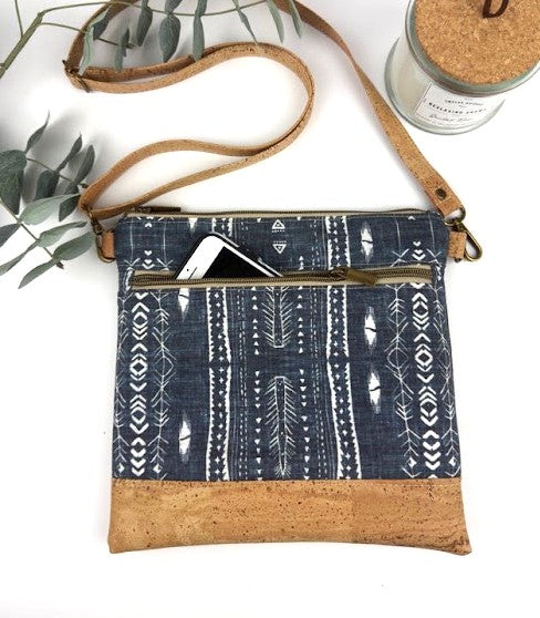 Slim Crossbody - Navy Boho