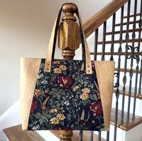 Cork and Floral Tote Bag