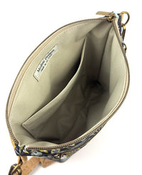 Slim Crossbody - Black and Blue Floral / Cork