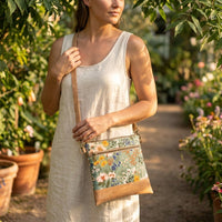 Slim Crossbody Bag - Wildflower Sage & Cork