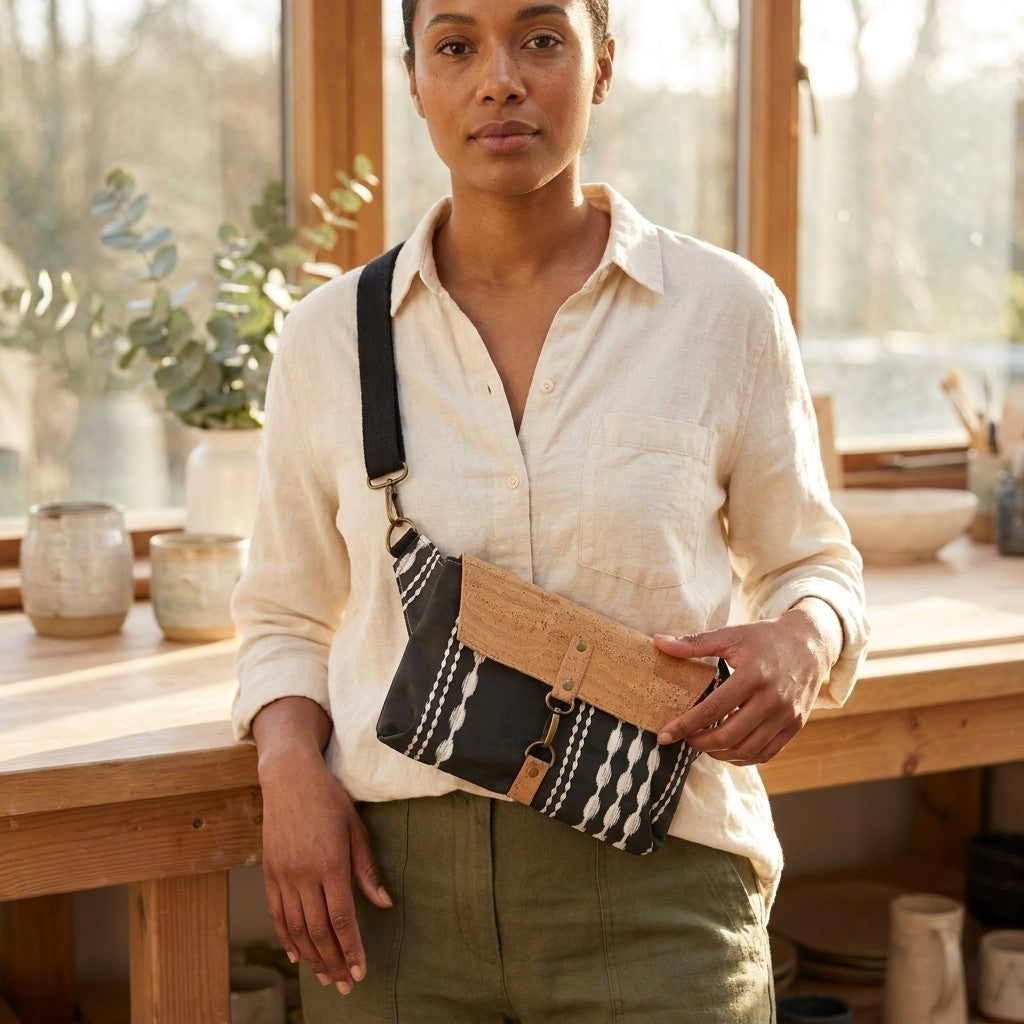 Haralson Hip Bag - Black and White Stripe