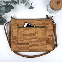 Large Cork Crossbody Bag - Scorched Cork