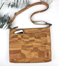 Large Cork Crossbody Bag - Scorched Cork